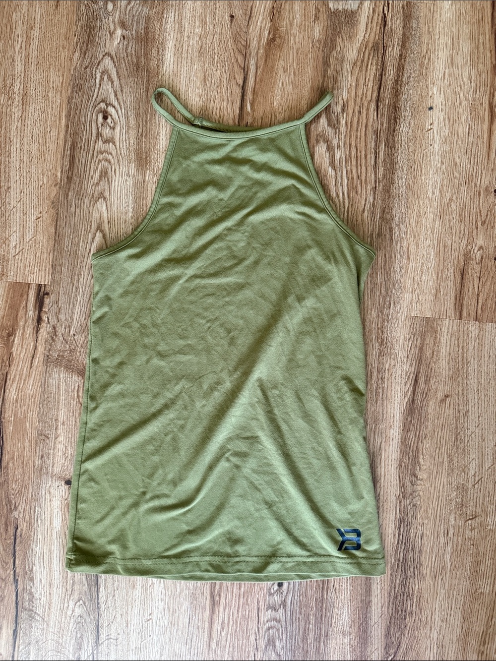 BETTER BODIES Olive Green High-Neck Tank Top